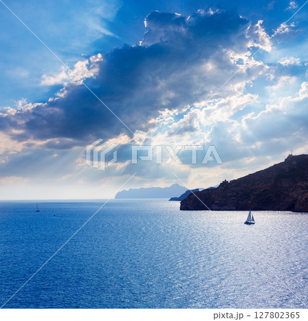 Cartagena Cala Cortina beach in Murcia Spain Cartagena Cala Cortina beach in Murcia Spain 127802365