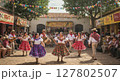 Traditional Latin American Folk Dance Performance at Local Cultural Festival 127802507