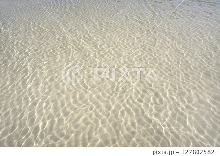 Caribbean transparent water beach reflection Caribbean transparent water beach reflection 127802582
