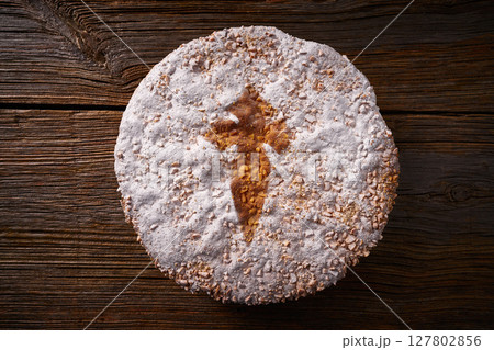 Tarta de Santiago with almond cake Compostela 127802856