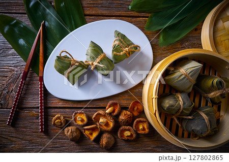 Zongzi Glutinous sticky Rice Dumplings recipe Zongzi Glutinous sticky Rice Dumplings recipe 127802865