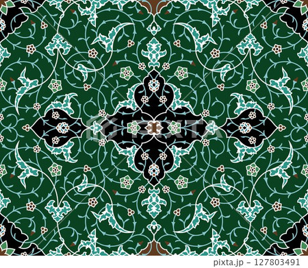 seamless pattern with flowers 127803491