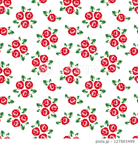 seamless pattern with peonies 127803499
