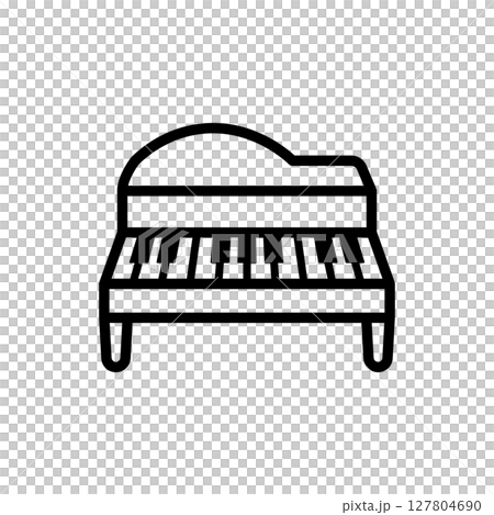 シンプルでかわいいピアノのアイコン シンプルでかわいいピアノのアイコン 127804690