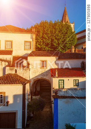 View of Obidos streets, Leiria district, Portugal View of Obidos streets, Leiria district, Portugal 127805898