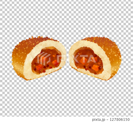 撕成兩半的美味咖哩麵包_蠟筆小新 127806150