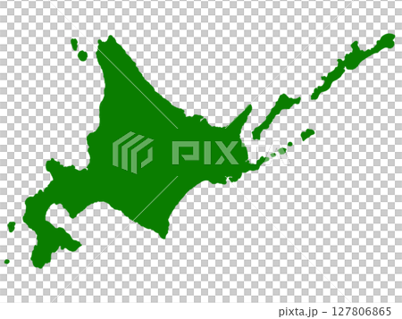Map (Hokkaido) Green 127806865
