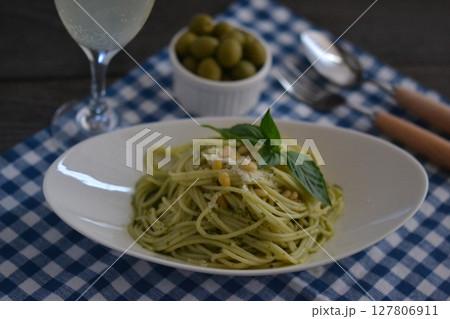 ジェノベーゼパスタ ジェノベーゼパスタ 127806911