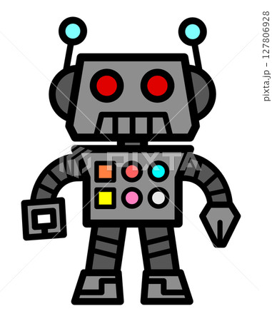 未来の正解で人工知能とAIを搭載するロボットのイラスト 127806928