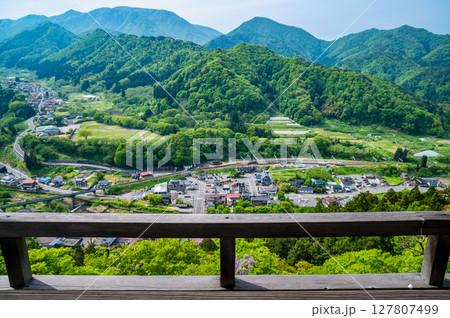 山形 立石寺　五大堂から見る麓の絶景 127807499