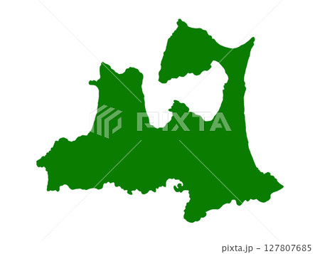 地図（青森県）グリーン 127807685