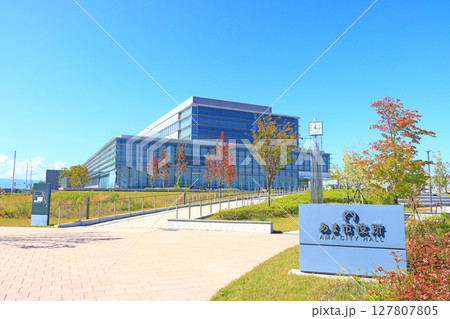 愛知県あま市、あま市役所の風景 127807805