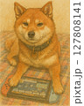 Switchをする柴犬 127808141