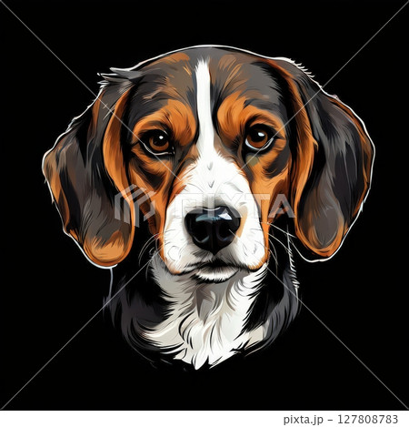 an AI Image Generator, Illustration of a Beagle Dog 127808783