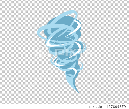 A simple illustration of a blue tornado 127809279