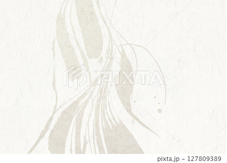 白色の和風和紙背景 127809389