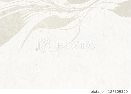 白色の和風和紙背景 127809390