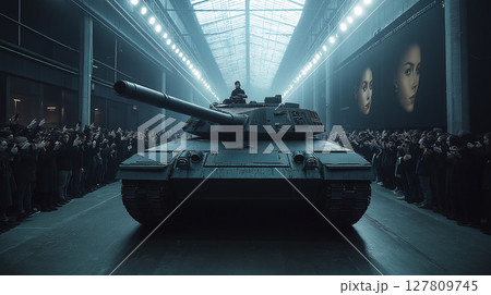 戦車と群衆 戦車と群衆 127809745