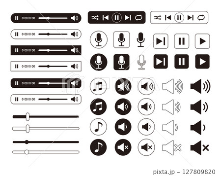 音声アイコン黒 127809820