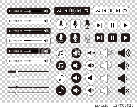 Audio icon black Audio icon black 127809820