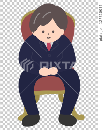 坐在華麗椅子上的商務人士 坐在華麗椅子上的商務人士 127810055