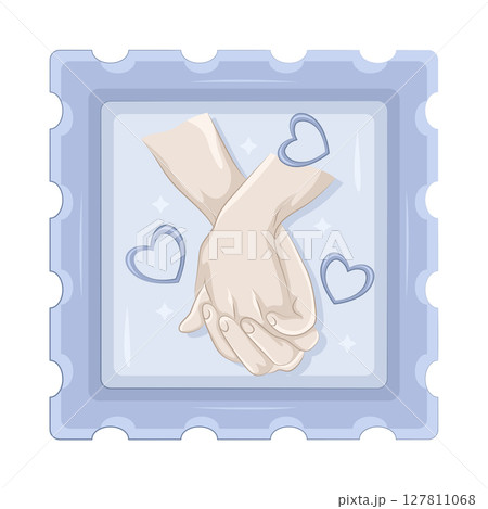 Illustration of Couple Holding Hands Illustration of Couple Holding Hands 127811068