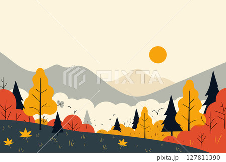 Autumn Landscape Illustration Autumn Landscape Illustration 127811390