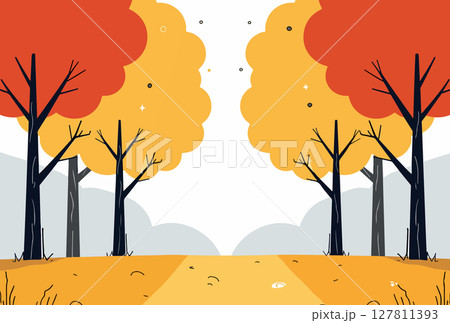Autumnal Tree Landscape Autumnal Tree Landscape 127811393