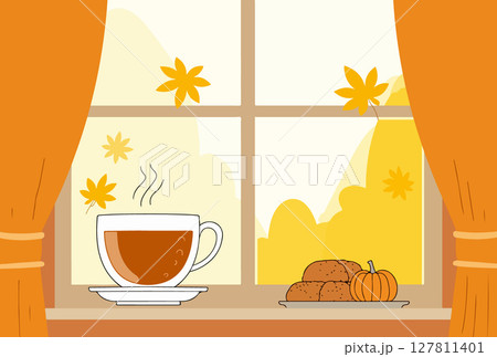 Autumn Still Life by the Window 127811401