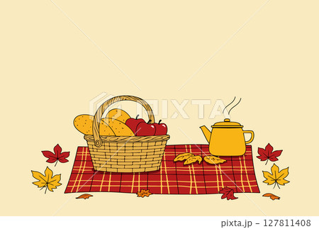 Autumn Picnic Scene 127811408
