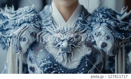 美しい龍の甲冑 127811717