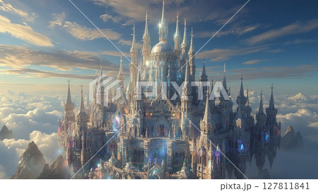 ファンタジーチックなヨーロッパ風の都市 127811841