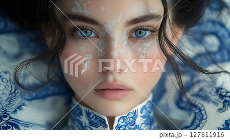 美しい龍の甲冑 127811916