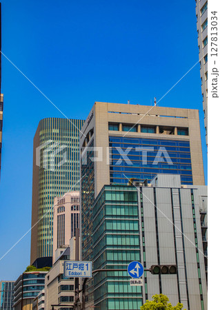 【大阪風景】四つ橋筋沿いのビル群（西本町から渡辺橋北詰まで） 127813034