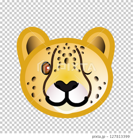 Cheetah Face Illustration Cheetah Face Illustration 127813399