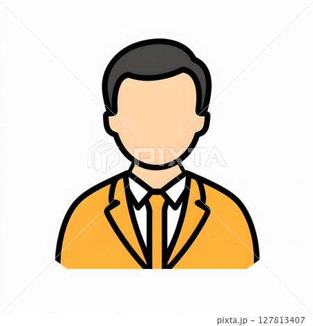 simple minimal business icon, transparent background, line art 127813407