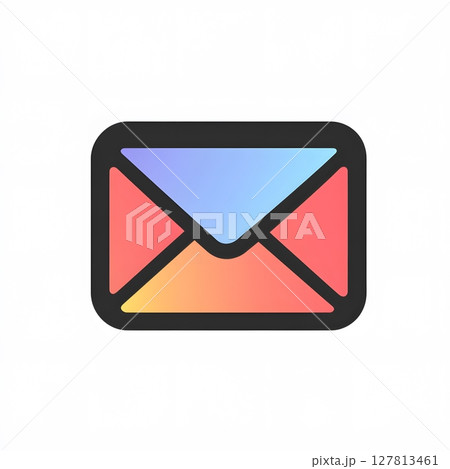 minimal email icon, transparent background, line art 127813461