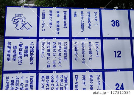 選挙ポスター掲示板 選挙ポスター掲示板 127815584
