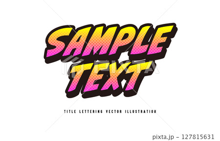 タイトル文字 見出し アメコミ ゲーム風 ベクターイラスト 127815631