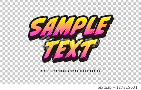 タイトル文字 見出し アメコミ ゲーム風 ベクターイラスト 127815631