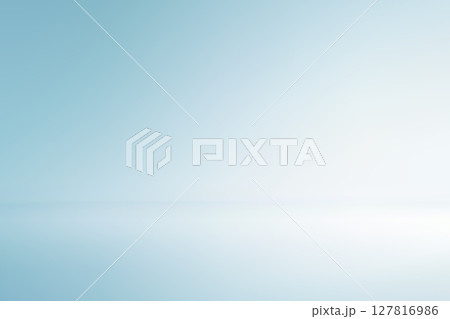 Soft blue white gradient studio background with reflective floor Soft blue white gradient studio background with reflective floor 127816986
