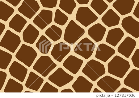 Soft colored giraffe seamless print with rounded patches in repeating layout 127817036