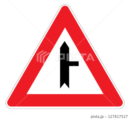 priority road right in illustrator 127817527
