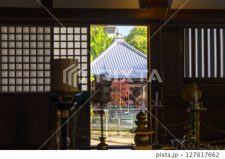 秋の京都山科　安祥寺　本堂からの眺め 127817662