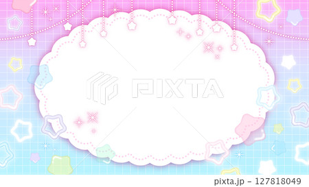 韓国風のきらきら星のパステル背景イラスト 127818049