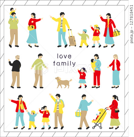 家族 イラスト素材集 家族 イラスト素材集 127818451