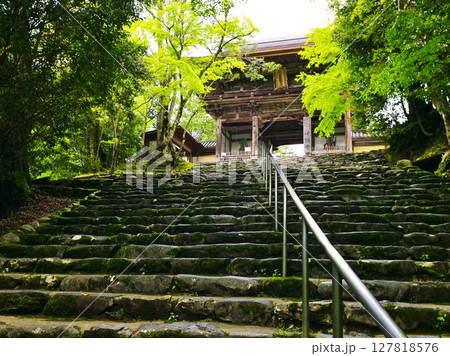京都高雄にある神護寺の凛とした情景 神護寺楼門 京都高雄にある神護寺の凛とした情景 神護寺楼門 127818576