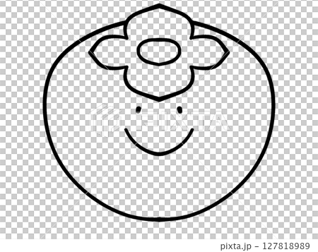 簡單的柿子插圖素材 127818989