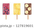 フルーツのアイスキャンディーのイラスト 127819601