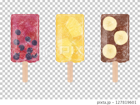 水果冰棒插圖 127819601